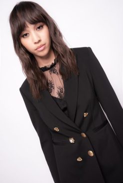 Pinko blazer avec boutons bijoux B244D621 blazers | limousine noire