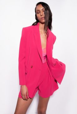 Pinko blazer avec ceinture à nouer B244D580 blazers | rouge framboise