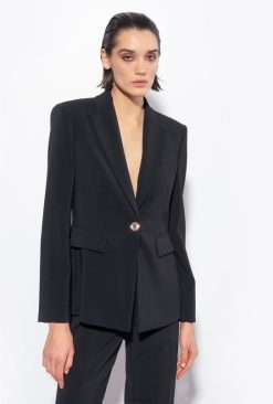 Pinko blazer stretch à simple boutonnage B244D561 blazers | limousine noire