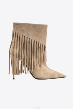 Pinko bottines à franges B244D1102 bottes | beige-taupe clair