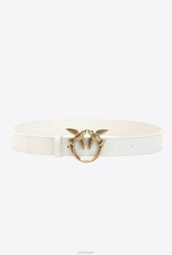 Pinko ceinture en cuir pour oiseaux d'amour B244D1011 ceintures | g. maroso beige-or antique