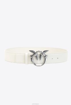 Pinko ceinture en cuir pour oiseaux d'amour B244D1015 ceintures | g. maroso beige-vieil argent