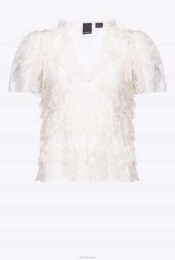 Pinko chemisier en dentelle B244D309 chemisiers | nuage blanc