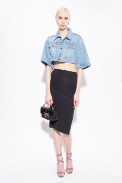 Pinko jupe mi-mollet avec fente B244D906 jupes mi-mollet | limousine noire