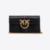 Pinko lovebag simplement portefeuille B244D1127 sacs à main | noir-or antique