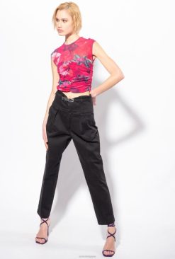 Pinko pantalon style bustier avec ceinture B244D860 jeans | limousine noire