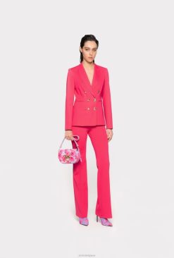 Pinko pantalon technique stretch évasé B244D642 pantalons décontractés | rouge framboise