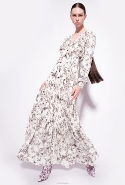 Pinko robe-chemise à imprimé tatouage B244D114 robes longues | beurre/noir