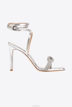 Pinko sandales avec noeud strass B244D1091 sandales | argent
