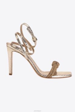 Pinko sandales avec noeud strass B244D1117 sandales | or