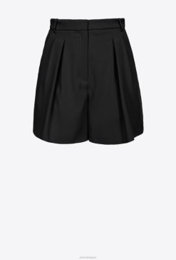 Pinko short en crêpe stretch B244D704 shorts | limousine noire