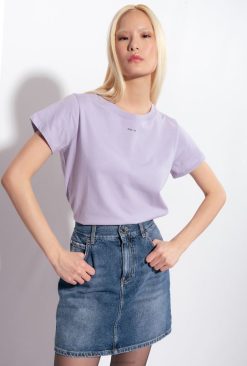 Pinko t-shirt avec micro B244D410 tee-shirt | lilas - sorbet léger